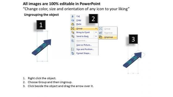 Business Finance Strategy Development 3d Puzzle Arrow 4 Stages Sales Diagram