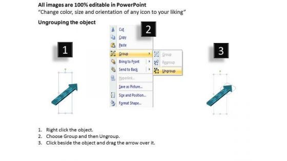 Business Finance Strategy Development 3d Puzzle Arrow 6 Stages Sales Diagram