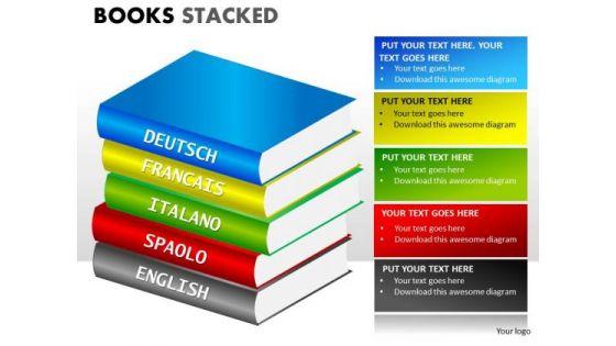 Business Finance Strategy Development Books Stacked Strategy Diagram
