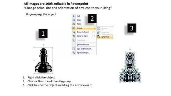 Business Finance Strategy Development Chess Pawn Pieces Strategy Diagram