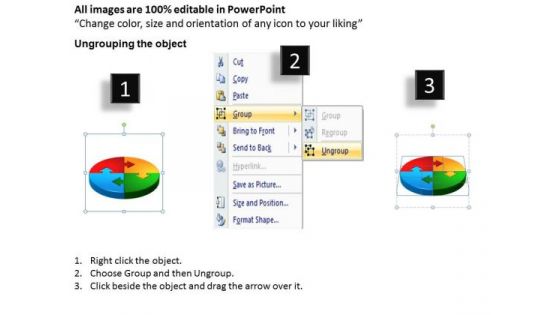 Business Finance Strategy Development Circular Arrow Pointer 4 Stages Sales Diagram