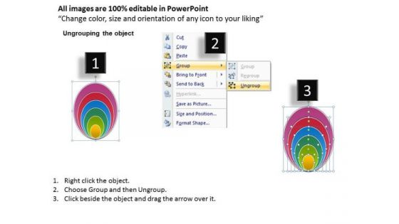 Business Finance Strategy Development Concentric Process Colorful 6 Stages Sales Diagram