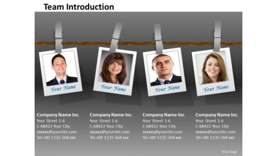 Business Finance Strategy Development Introduce Your Team Sales Diagram