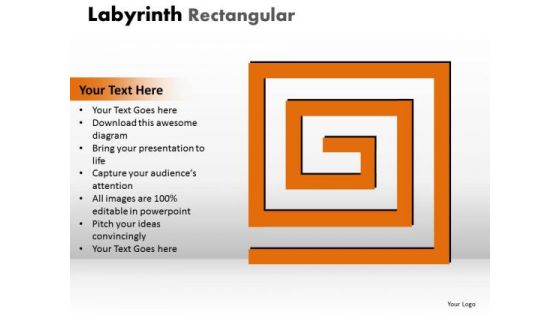 Business Finance Strategy Development Labyrinth Rectangular Business Diagram