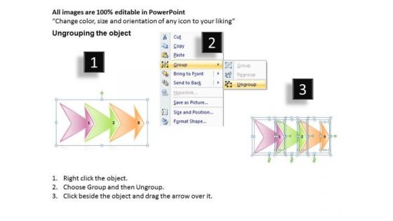 Business Finance Strategy Development Linear Flow 3 Stages Style Marketing Diagram