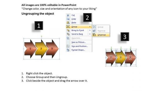Business Finance Strategy Development Linear Flow Arrow 3 Stages Marketing Diagram