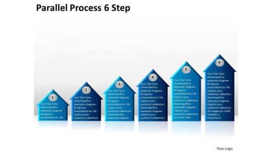 Business Finance Strategy Development Parallel Process 6 Step Marketing Diagram