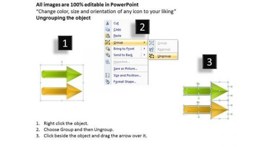 Business Finance Strategy Development Parallel Process Arrow Step 2 Stages Business Diagram