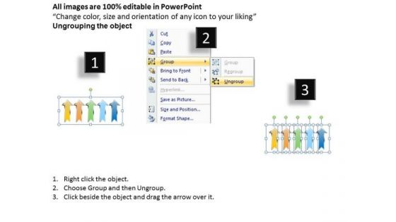 Business Finance Strategy Development Parallel Up Arrow Process Strategy Diagram