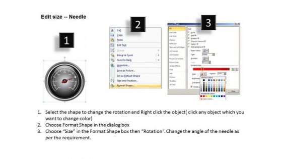 Business Finance Strategy Development Tachometer Full Dial Consulting Diagram