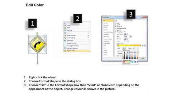 Business Finance Strategy Development Traffic Direction Signs Sales Diagram