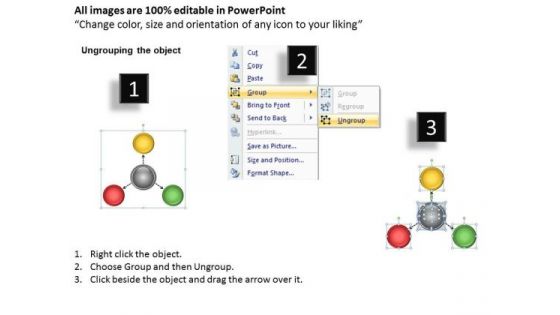 Business Flow Chart Circular Manner Central Hub PowerPoint Templates Ppt Backgrounds For Slides