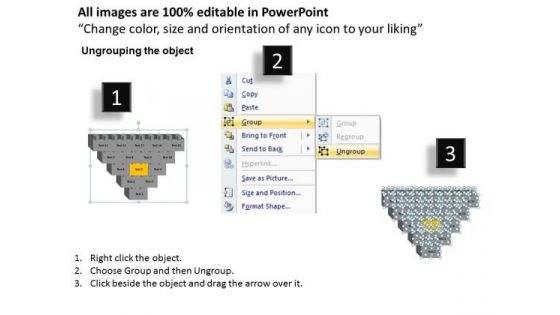 Business Flowchart Process With Building Blocks Planning PowerPoint Slide