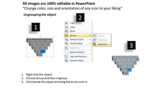 Business Flowchart Process With Building Blocks Planning Ppt PowerPoint Slide