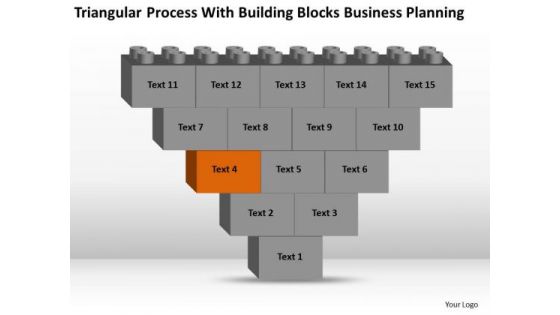 Business Flowchart Process With Building Blocks Planning Ppt PowerPoint Templates