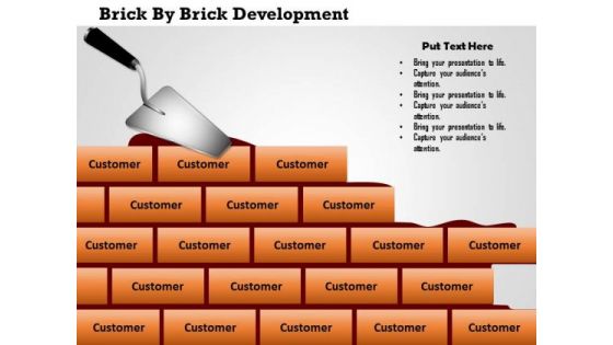 Business Framework Brick By Brick Development PowerPoint Presentation