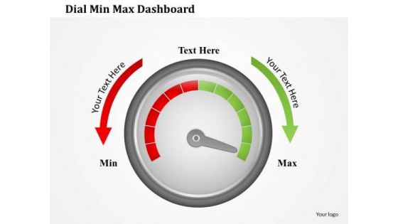 Business Framework Dial Min Max Dashboard PowerPoint Presentation