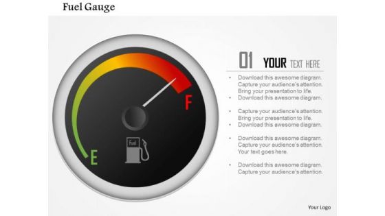 Business Framework Fuel Gauge Indicator PowerPoint Presentation