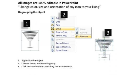 Business Framework Model 3 Staged 3d Funnel Diagram Strategy Diagram