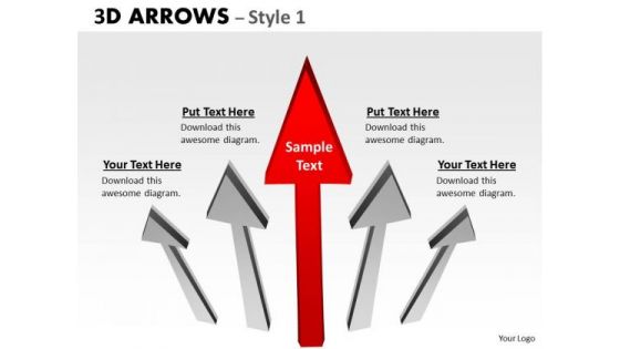 Business Framework Model 3d Arrows Style 1 Marketing Diagram