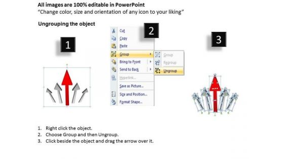 Business Framework Model 3d Arrows Style 1 Marketing Diagram