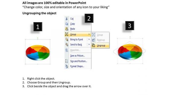 Business Framework Model 3d Circle Puzzle Templates Diagram 5 Stages Sales Diagram