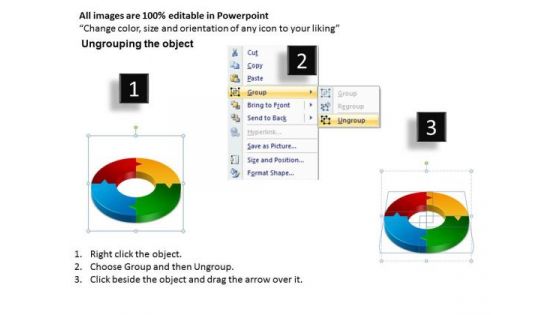 Business Framework Model 3d Circular Diagram Chart 4 Stages Business Diagram