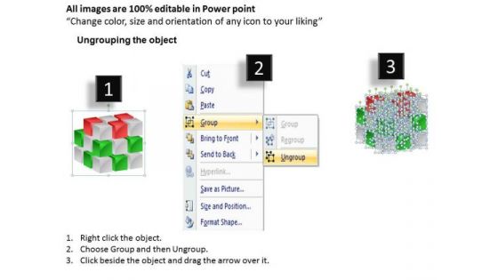 Business Framework Model 3d Cube Building Cube By Cube Strategy Diagram