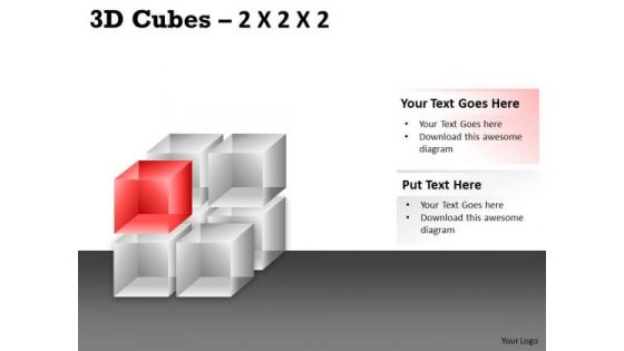 Business Framework Model 3d Cubes 2x2x2 Business Finance Strategy Development