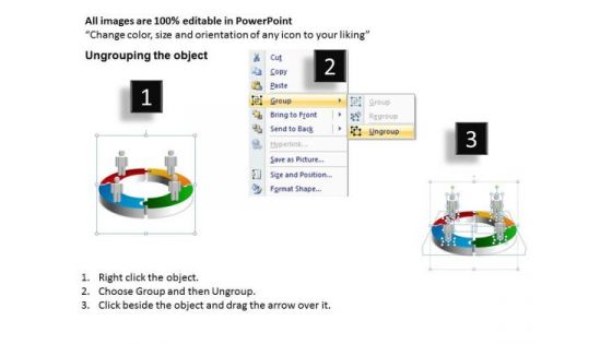 Business Framework Model 3d Cyclic Diagram Chart 4 Stages Business Diagram