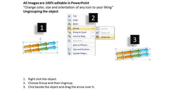 Business Framework Model 3d Double Parallel Arrow Process Business Diagram