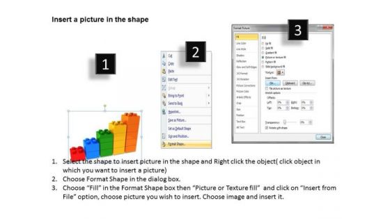 Business Framework Model 3d Lego Blocks 5 Step Business Finance Strategy Development