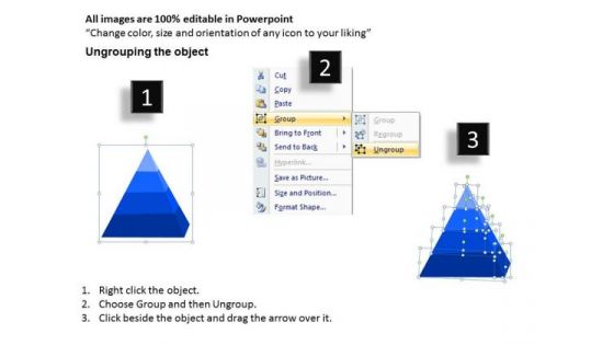 Business Framework Model 3d Pyramid For Marketing Process Sales Diagram