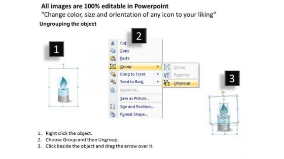 Business Framework Model Candle Melting Diagram Style 2 Ppt Strategy Diagram