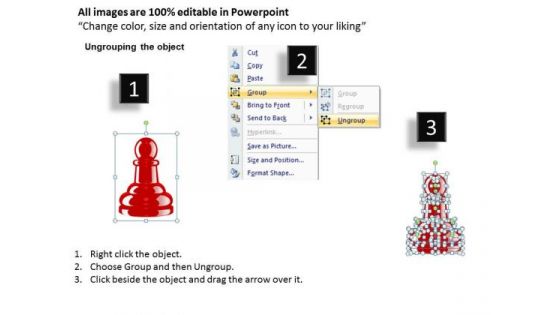 Business Framework Model Chess Pawn Pieces Consulting Diagram