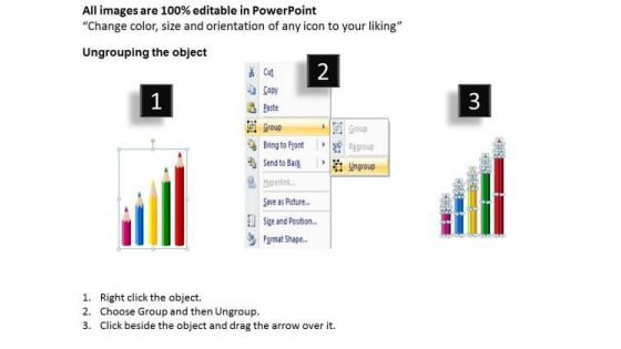 Business Framework Model Crayons And Pencils Style 1 Marketing Diagram