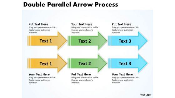 Business Framework Model Double Parallel Arrow Process Business Cycle Diagram