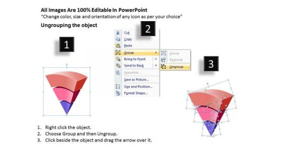 Business Framework Model Inverted 3 Steps Pyramid Diagram Marketing Diagram