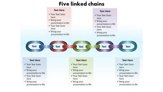 Business Framework Model Live Linked Chains Editable Consulting Diagram