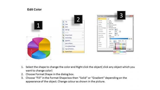 Business Framework Model Pie Chart Process 6 Stages Marketing Diagram