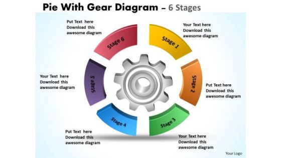 Business Framework Model Pie With Gear Diagram 6 Stages Marketing Diagram Business Framework Model Pie With Gear Diagram 6 Stages Marketing Diagram
