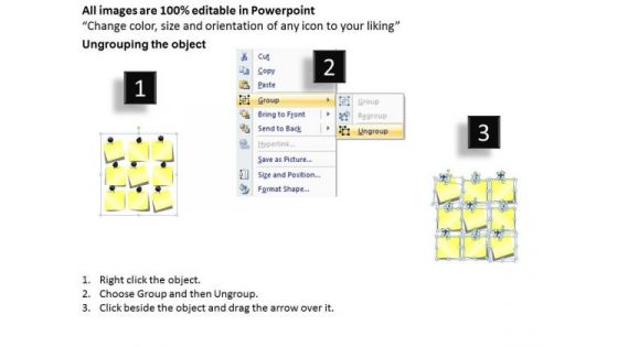 Business Framework Model Post It Notes Style Business Cycle Diagram