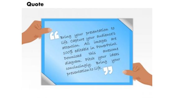 Business Framework Model Quotes Slide For Presentations Sales Diagram