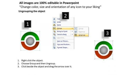 Business Framework Model Ring Chart Diagram 2 Stages Strategy Diagram