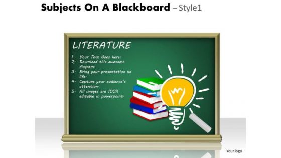 Business Framework Model Subjects On A Blackboard Strategy Diagram
