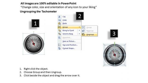 Business Framework Model Tachometer Full Dial Marketing Diagram