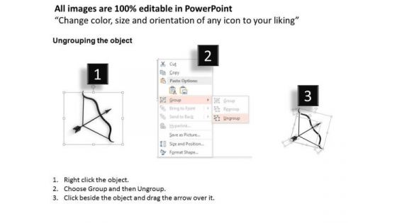 Business Framework Project Management Triangle Archery PowerPoint Presentation