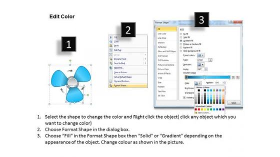 Business Framework Propeller Diagram For PowerPoint Presentation