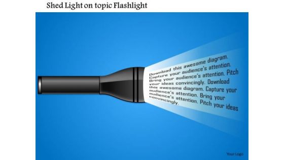 Business Framework Shed Light On Topic Flashlight PowerPoint Presentation