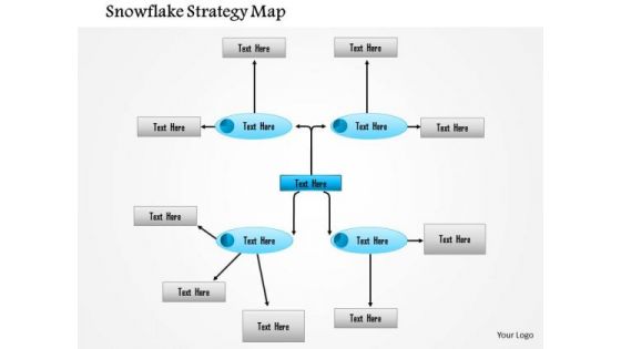 Business Framework Snowflake Strategy Map PowerPoint Presentation